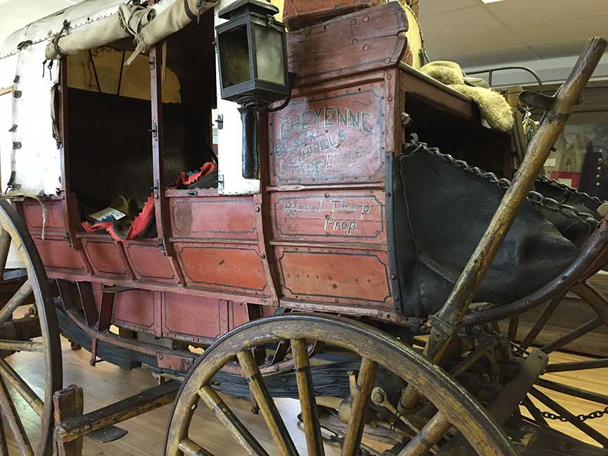 photo of stagecoach in Lusk museum